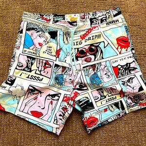 Comic swim shorts for men